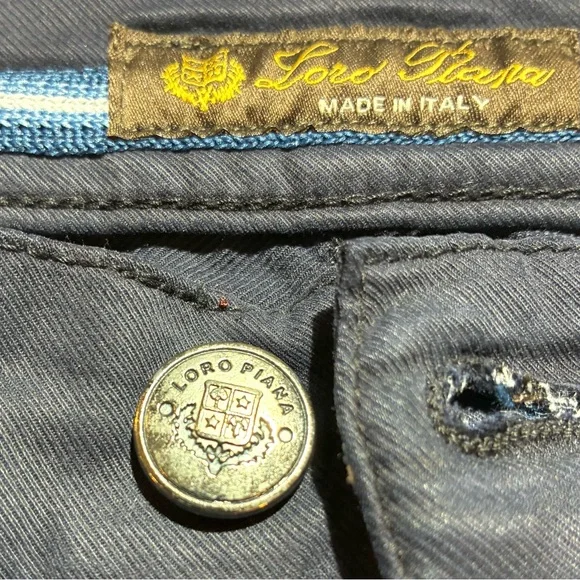 Loro Piana Deep Blue Flat Front Shorts - Picture 5 of 8